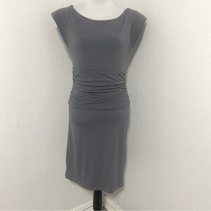 Hypnotik Sleeveless Dress Cinched Waist Made in USA MIDI Sz Large Shoulder Pads